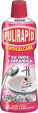 Засіб від вапняного нальоту з натуральним оцитом 750 мл Pulirapid Anticalcare 8002295000095 Киев - изображение 1