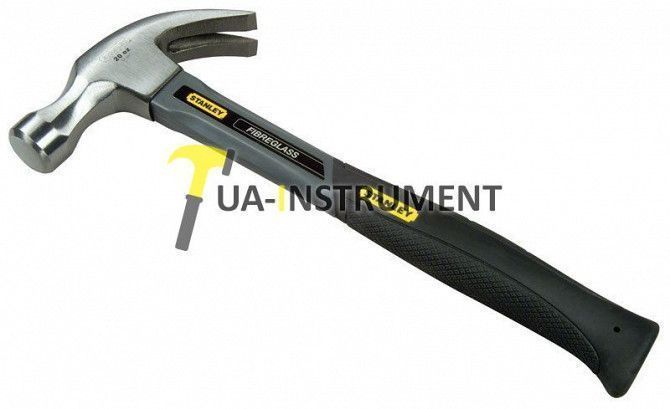 Молоток 450г Grey Fiberglass Curve Claw с загнутым гвоздодером STANLEY 1-51-529 Кременчуг - изображение 1