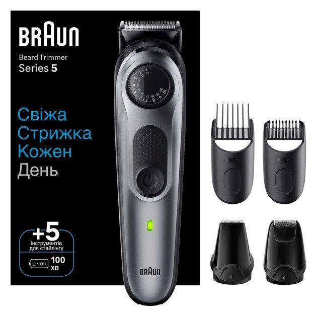 Тример Braun Beard Trimmer BT5440 сірий Київ - изображение 1