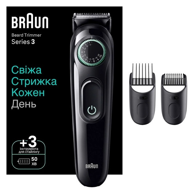 Тример Braun Beard Trimmer BT3411 чорний Киев - изображение 1