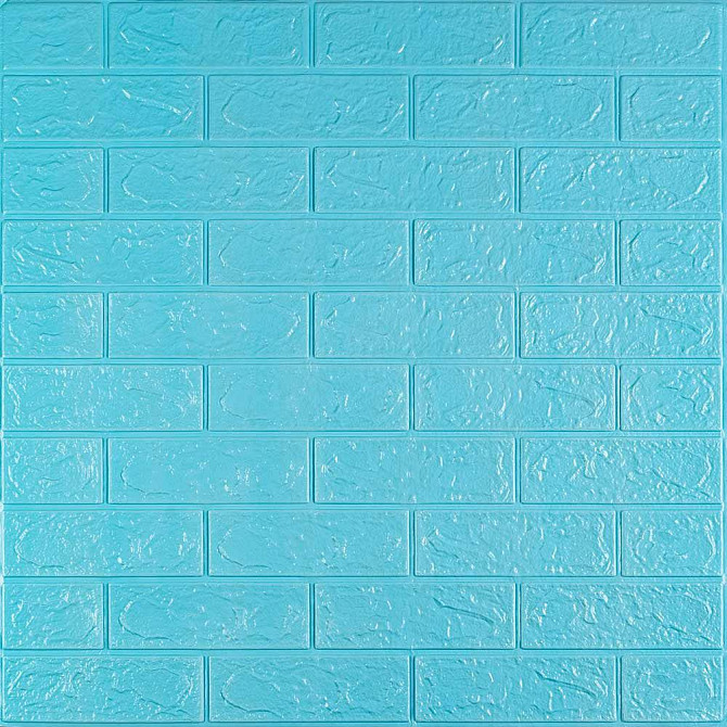 3D панель самоклеюча цегла Бірюза 700х770х3мм (002-3) SW-00000573 Київ - изображение 1