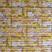 Самоклеюча декоративна 3D панель бамбукова кладка жовта 700x700x8.5мм (056) SW-00000091 Киев