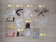 Наклейка на авто на тему рыбалка Борисполь