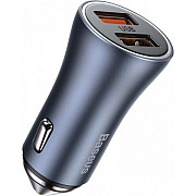 Автомобільний зарядний пристрій Baseus Golden Contactor Dual QC Car Charger U+U 40W Dark Gray (CCJD- Харьков