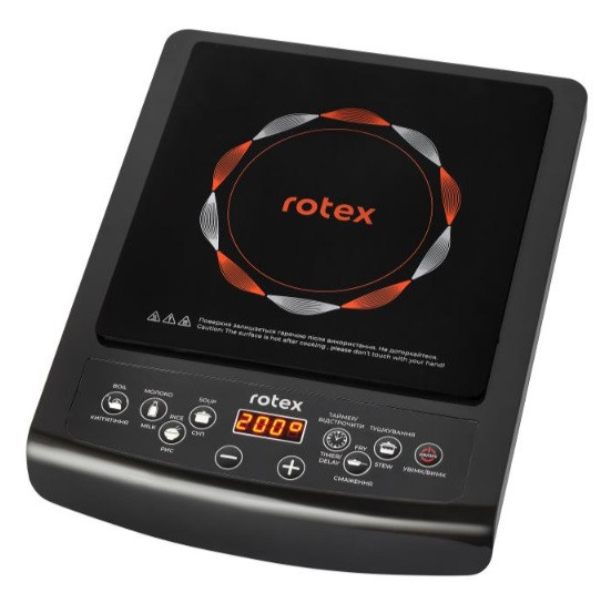 Плита индукционная электрическая настольная Rotex RIO215-G 1400 Вт черная Киев - изображение 1