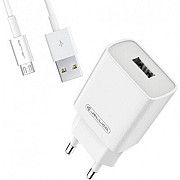 Мережевий зарядний пристрій Jellico A50 1USB 2.1A + cable Micro White (Код товару:35452) Харьков