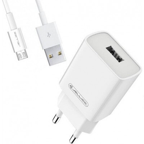 Мережевий зарядний пристрій Jellico A50 1USB 2.1A + cable Micro White (Код товару:35452) Харьков - изображение 1