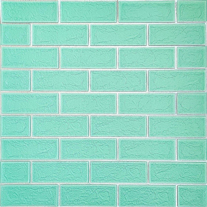Панель стінова 70*70cm*5mm зелена цегла зі сріблом (D) SW-00001803 Киев - изображение 1
