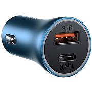 Автомобільний зарядний пристрій Baseus Golden Contactor Pro Dual QC Car Charger U+C 40W Blue (CCJD-0 Харьков