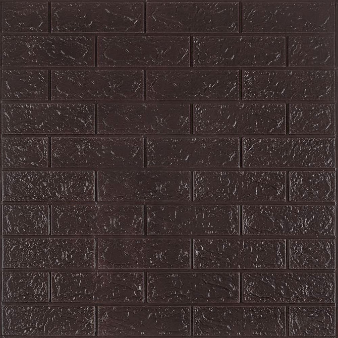 3D панель самоклеюча цегла Чорний шоколад 700х770х3мм (018-3) SW-00000543 Київ - изображение 1