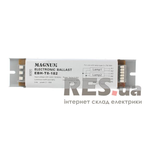 Балласт электронный EBH-T8-362 2х18Вт MAGNUM Киев - изображение 1