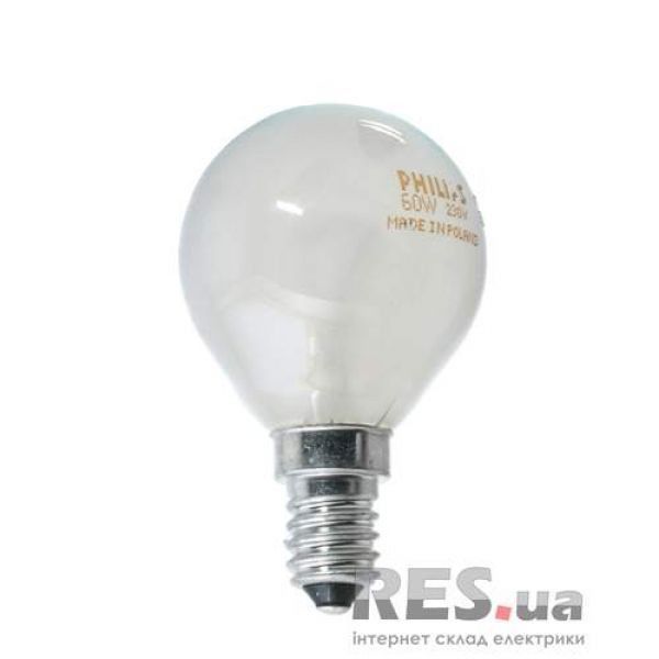 Лампа накал Р45 25Вт Е14 шар матовая PHILIPS Київ - изображение 1