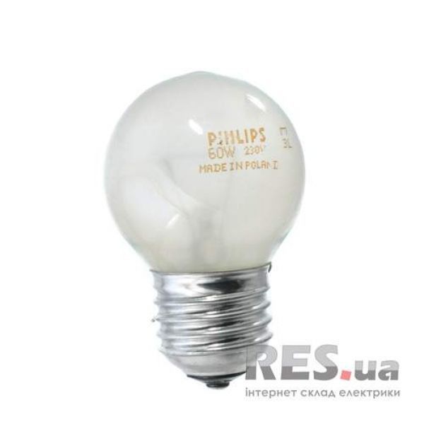 Лампа накаливания P45 40Вт Е27 шар матовая PHILIPS Київ - изображение 1