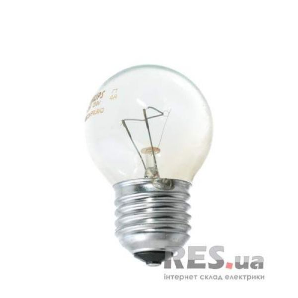 Лампа накаливания P45 60Вт Е27 шар прозрачная PHILIPS Київ - изображение 1