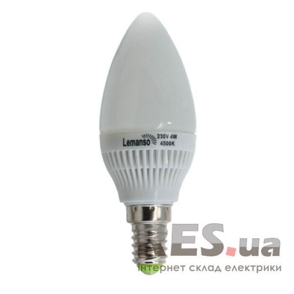 Лампа светодиодная С37 4W E14 12LED 4500K 380LM 230V / LM321 Lemanso Київ - изображение 1