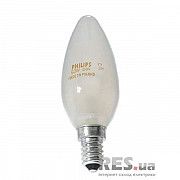 Лампа накаливания B35 25Вт Е14 свеча матовая PHILIPS Київ