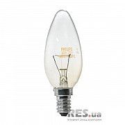 Лампа накаливания B35 25Вт Е14 свеча прозрачная PHILIPS Київ