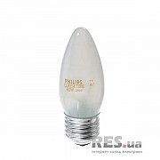 Лампа накаливания B35 60Вт Е27 свеча матовая PHILIPS Київ