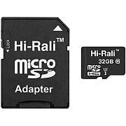 Карта пам'яті Hi-Rali microSDHC 32GB UHS-I U3 Class 10 + SD-adapter (HI-32GBSD10U3-01) (Код товару:3 Харьков