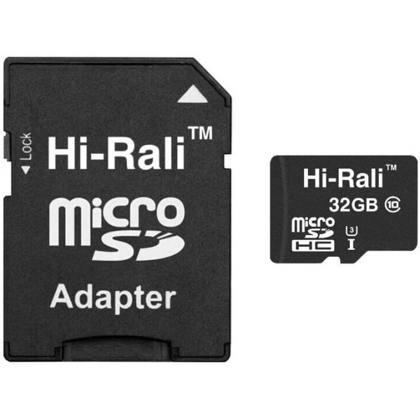 Карта пам'яті Hi-Rali microSDHC 32GB UHS-I U3 Class 10 + SD-adapter (HI-32GBSD10U3-01) (Код товару:3 Харьков - изображение 1
