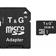 Карта пам'яті T&G microSDHC 32GB UHS-I U3 Class 10 + SD-adapter (TG-32GBSD10U3-01) (Код товару:35903 Харьков
