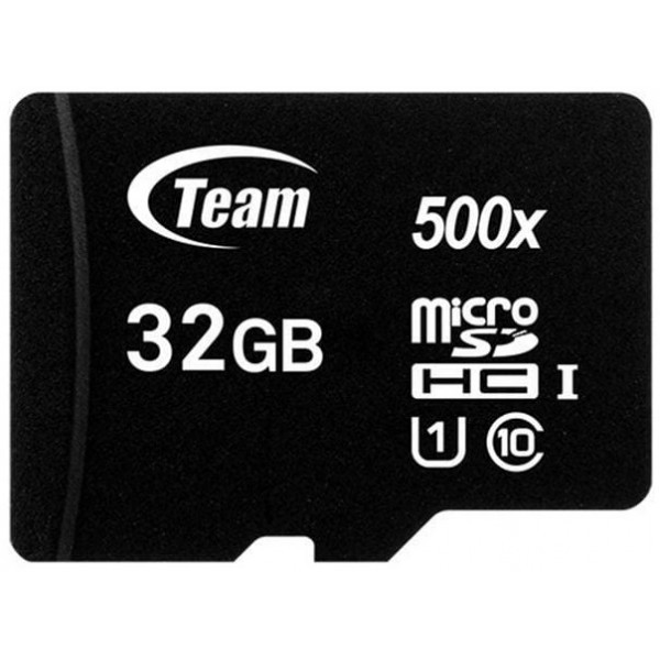 Карта пам'яті Team microSDHC 32GB UHS-I Class 10 Black + SD-adapter (TUSDH32GCL10U03) (Код товару:35 Харьков - изображение 1