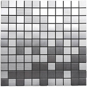 Самоклеюча алюмінієва плитка срібна мозаїка 300х300х3мм SW-00001167 (D) Київ