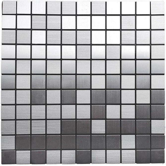 Самоклеюча алюмінієва плитка срібна мозаїка 300х300х3мм SW-00001167 (D) Київ - изображение 1
