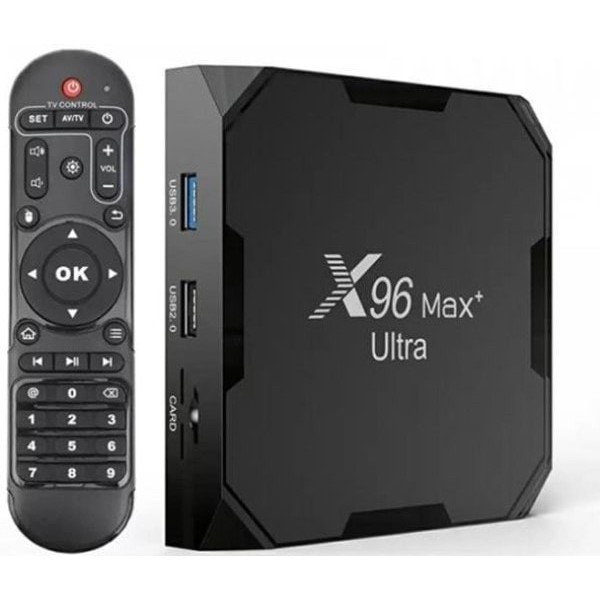 Romsat ТВ-приставка Smart TV X96 MAX+ Ultra 4/32GB Android TV (905x4) Black (Код товару:36170) Харьков - изображение 1