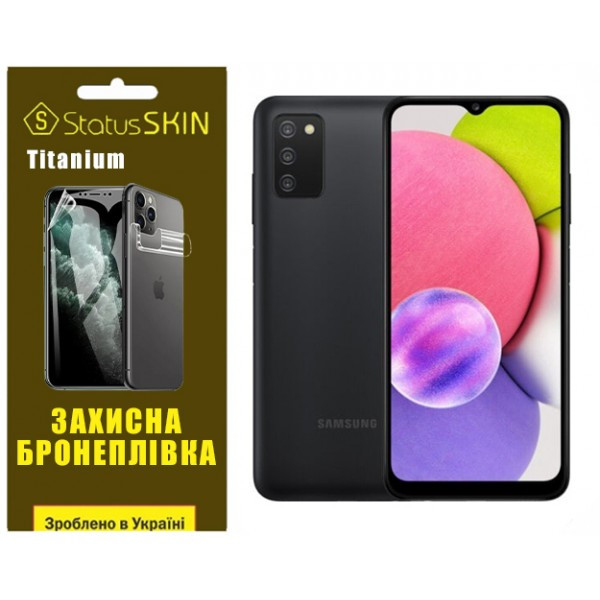 Поліуретанова плівка StatusSKIN Titanium для Samsung A03s A037 Глянцева (Код товару:36294) Харьков - изображение 1