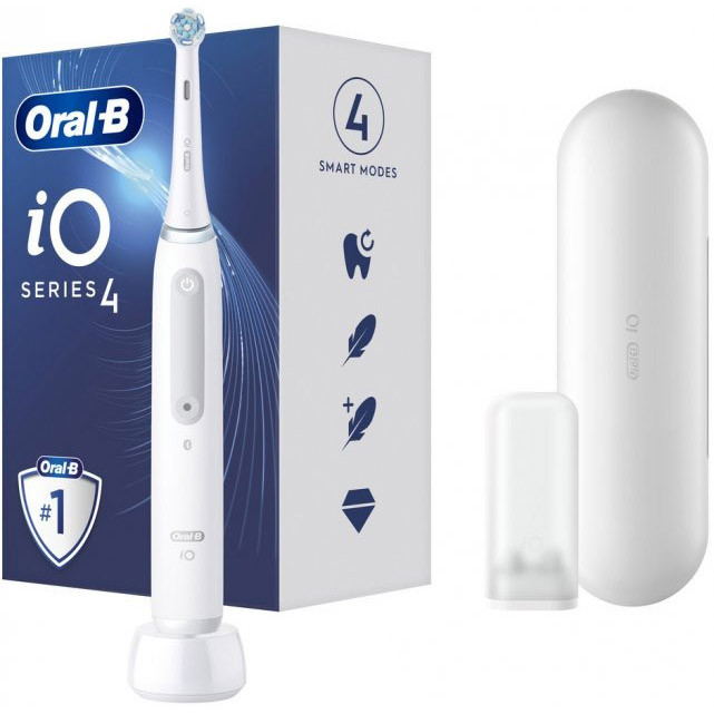 Электрическая зубная щетка Oral-B iO Series 4N iOG4-1A6-1DK-White белая Київ - изображение 1