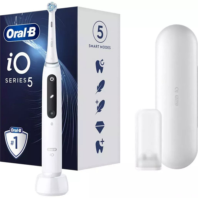 Электрическая зубная щетка Oral-B Series 5 iOG5-1A6-1DK-Quite-White белая Киев - изображение 1