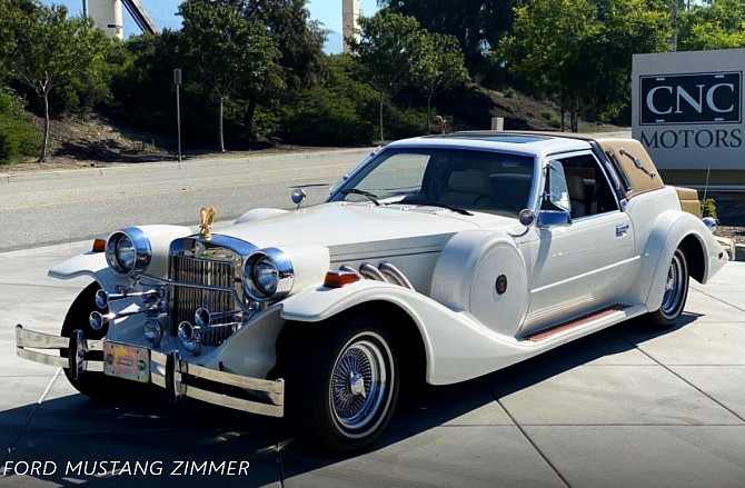040 Ретро авто белый Ford Mustang ZIMMER аренда прокат на свадьбу съемки Киев - изображение 1