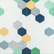 Панель стінова 3D 700х700х4мм мозаїка синьо-жовта (D) SW-00002016 Київ