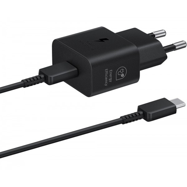 Мережевий зарядний пристрій Samsung 25W Travel Adapter + cable Type-C Black (EP-T2510XBEGEU) (Код то Харьков - изображение 1