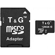 Карта пам'яті T&G microSDXC 128GB UHS-I U3 Class 10 + SD-adapter (TG-128GBSD10U3-01) (Код товару:367 Харьков