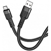 Кабель Hoco U110 USB to Type-C 3A 1.2m Black (Код товару:36504) Харьков