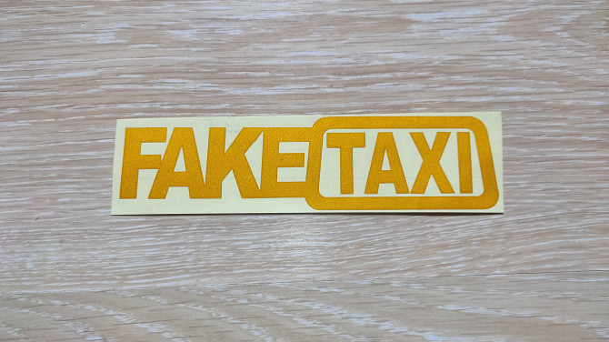 Наклейка на авто-мото FakeTaxi светоотражающая Борисполь - изображение 1