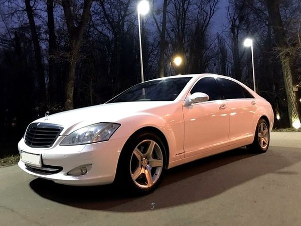 222 Mercedes Benz W221 белый прокат аренда на свадьбу с водителем Киев Киев - изображение 1