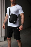 Комплект чоловічий Puma: футболка біла + шорти чорні + барсетка чорна Київ
