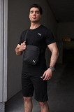 Комплект чоловічий Puma: футболка чорна + шорти чорні + барсетка чорна Київ