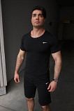 Комплект чоловічий Nike: футболка чорна + шорти чорні Київ