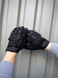 Тактичні рукавички M-pact чорний колір з чорними накладками Київ
