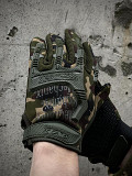 Тактичні рукавички M-pact світло-зелений камуфляж із зеленими накладками Киев