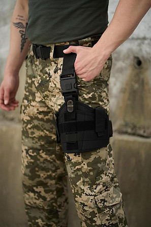 Кобура чорна з кріпленням на ногу Киев - изображение 1