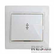 Выключатель одноклавишный проходной белый ВВпсб10-1-0-Fi-W АскоУкрем Київ