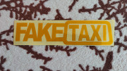 Наклейка на автомобиль FakeTaxi Жёлтая светоотражающая Борисполь