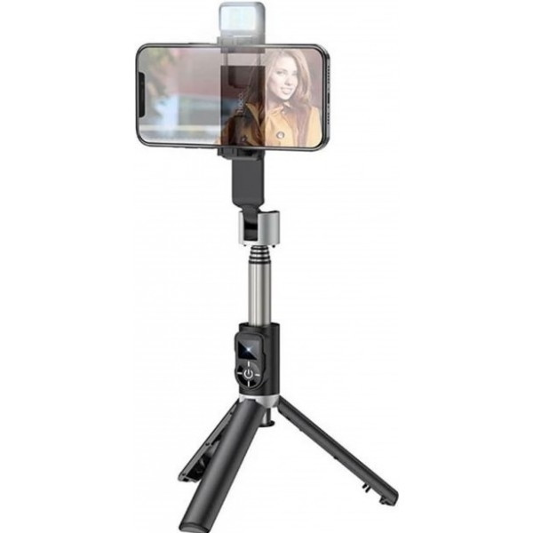 Монопод Hoco K16 Aluminum alloy fill light live broadcast holder Black (Код товару:19370) Харьков - изображение 1