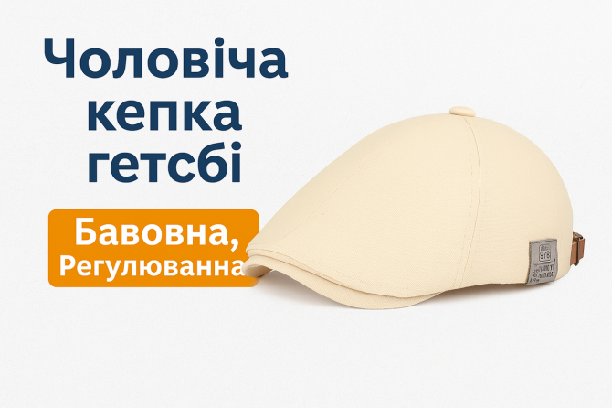 Вінтажний модний однотонний берет Ivy Cap Бежевий Киев - изображение 1