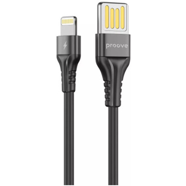 Кабель Proove Double Way Silicone USB to Lightning 2.4A 1m Black (CCDS20001101) (Код товару:37759) Харьков - изображение 1